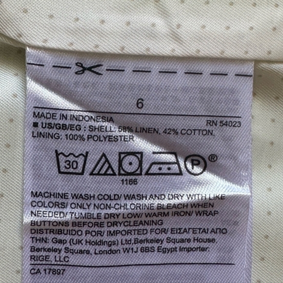 Women Dress Jacket Banana Republic Linen Cotton Button Front Long Sleeve Blazer - Picture 7 of 8